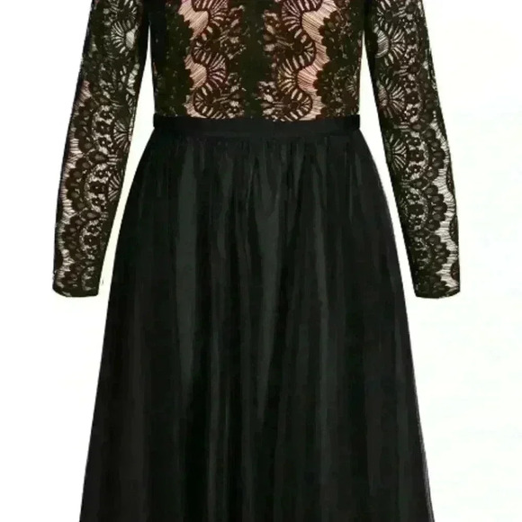 City Chic Dress Rare Beauty black size M 18 - Picture 4 of 8